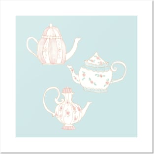 Vintage Teapots Posters and Art